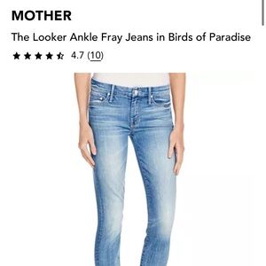 MOTHER Birds of Paradise Ankle Fray Jeans
